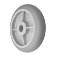 Durastar Wheel; 8X2 Duratek Rubber|Polyolefin (Donut; Gray|Gray); 1-3/16 Plain 820DTR84X